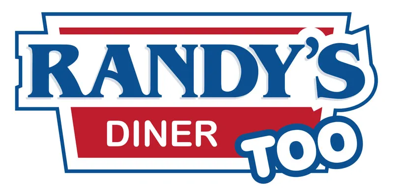 Randy's Diner Too logo in red, white, and blue