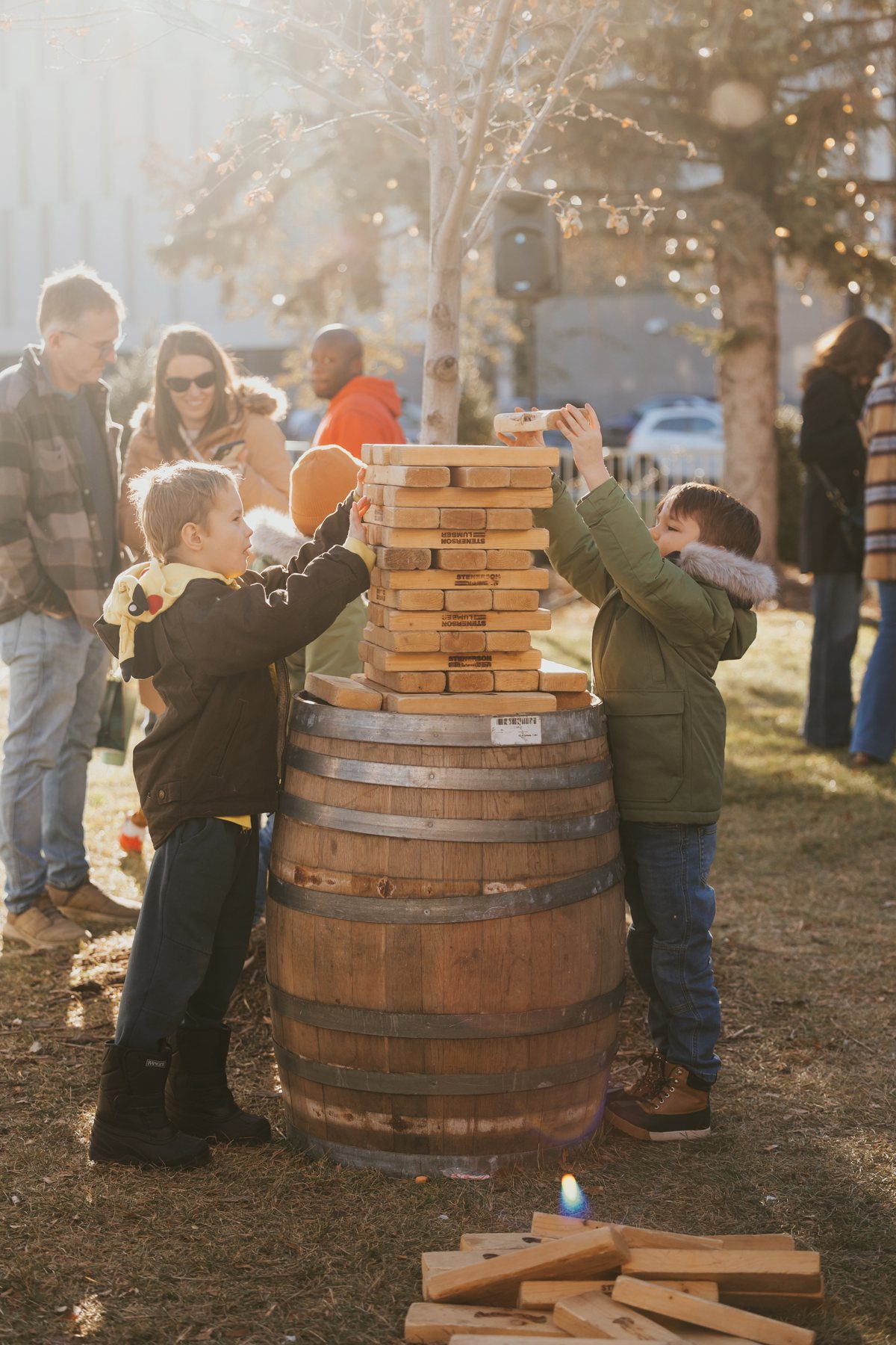 Children and families at a Folkways community event