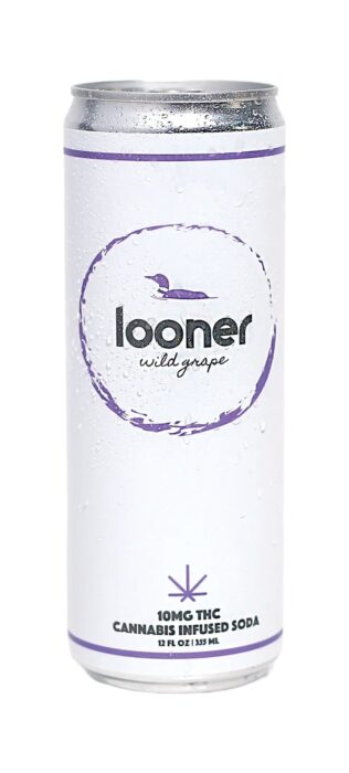 Looner Wild Grape cannabis-infused soda can, 10mg THC, 12 fl oz