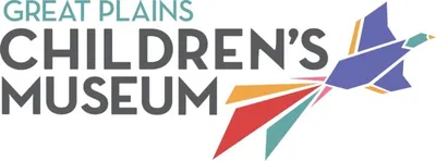 Great Plains Children's Museum logo with colorful geometric paper airplane and bird