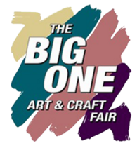 The Big One Art & Craft Fair logo with colorful paint strokes