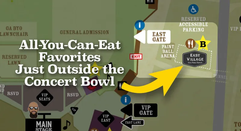 Map of location for East Village Eatery