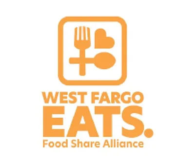 West Fargo Eats Food Share Alliance logo in orange