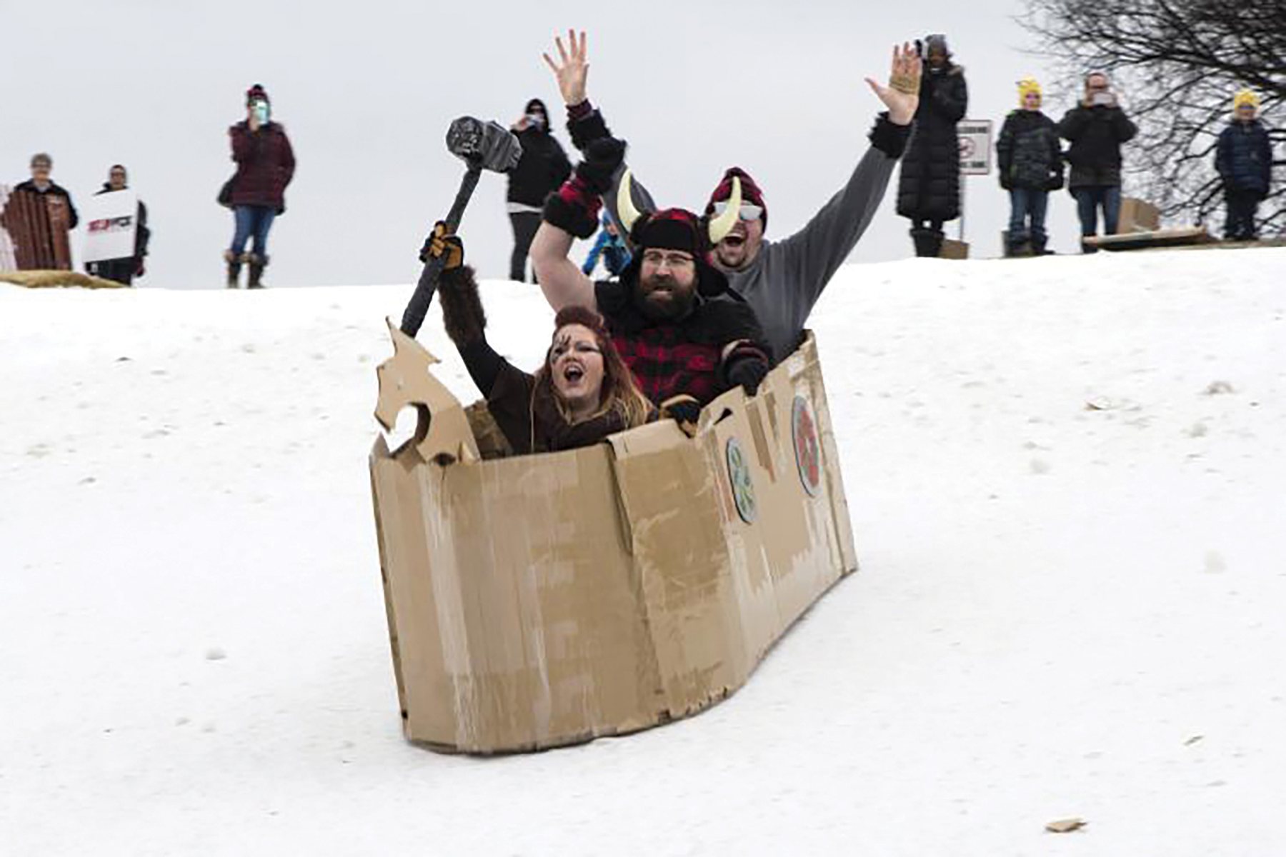Cardboard Sled Race