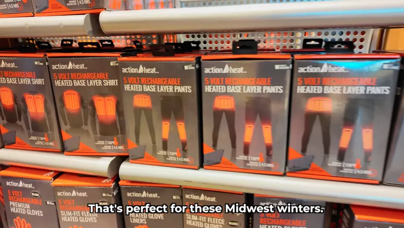 boxes of heated winter gear