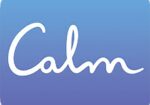 Calm app logo on a light blue gradient background