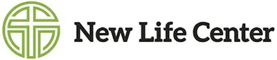 New Life Center logo with green circular cross emblem