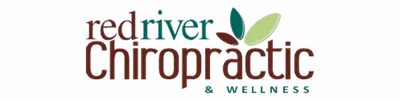 Red River Chiropractic & Wellness logo with green leaf accents