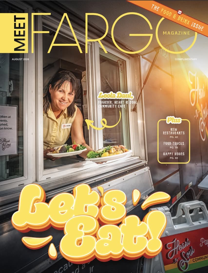 Meet Fargo Magazine — August 2026 — The Food Issue cover