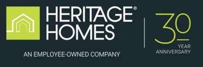 Heritage Homes logo with '30 Year Anniversary' on dark background