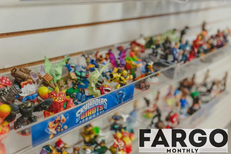 Store shelves packed with colorful Skylanders Giants figures