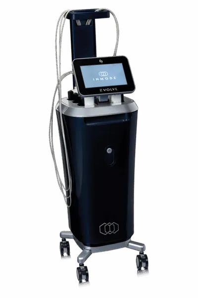 InMode Evolve body-contouring device on wheeled cart with touchscreen