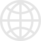Light grey globe icon on white background