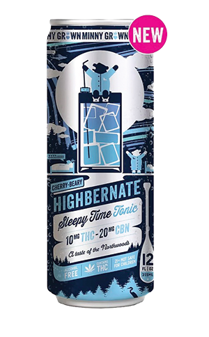 Can of Highbernate Cherry-Beary Sleepy Time Tonic with 10mg THC and 20mg CBN