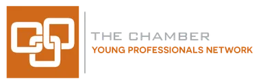 The Chamber Young Professionals Network logo on orange and white background