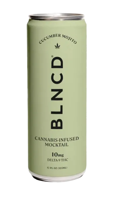BLNCD Cucumber Mojito cannabis-infused mocktail can, 10mg Delta-9 THC, 12 fl oz