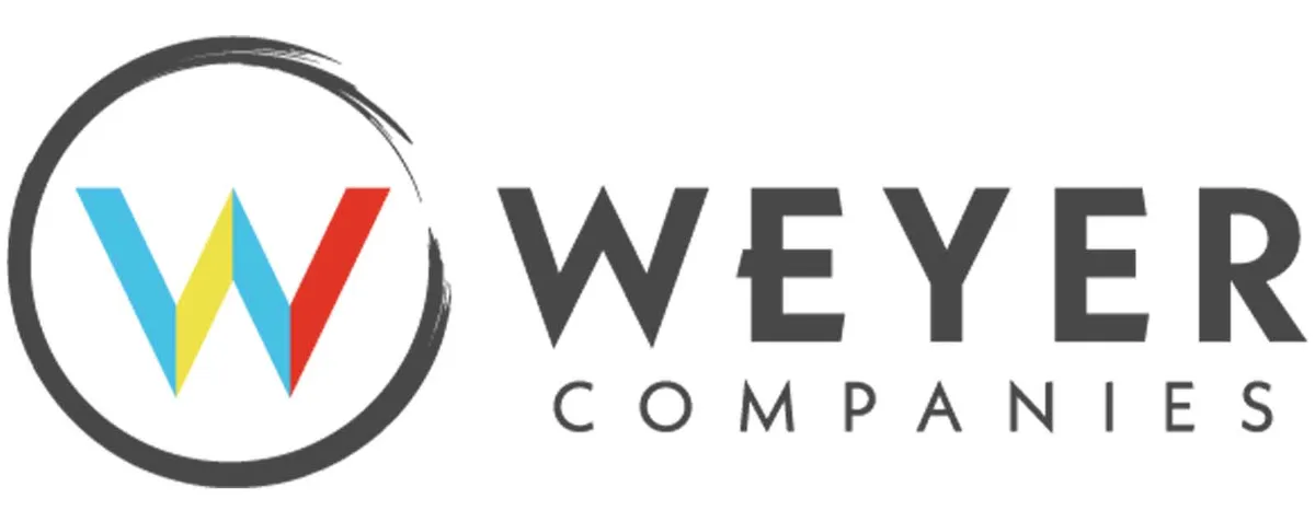 Weyer Companies logo with colorful W icon inside a circle