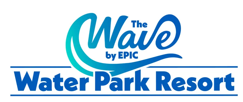 The Wave by EPIC Water Park Resort logo in blue and teal