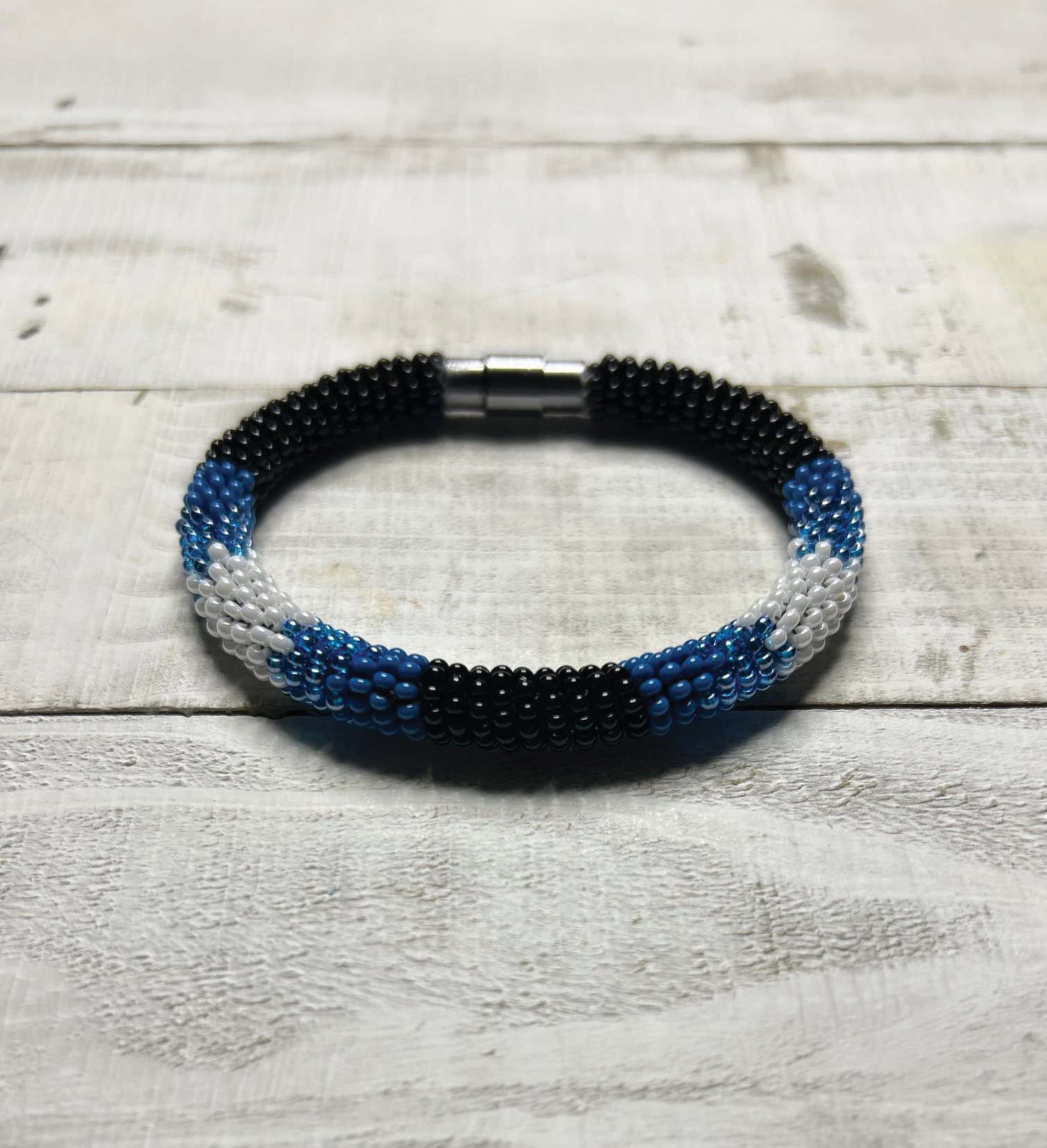 Hand-beaded piece from Mahto Creations