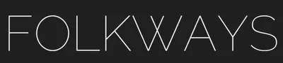 Folkways wordmark in white on a dark background