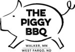 The Piggy BBQ logo with a pig silhouette, Walker MN, West Fargo ND