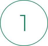 Green circle icon with the number 1 in the center