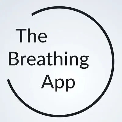 The Breathing App logo with a partial circle on a light background