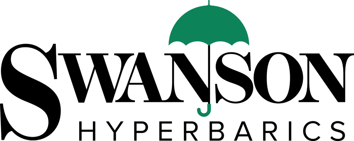 Swanson Hyperbarics logo with green umbrella icon above the wordmark