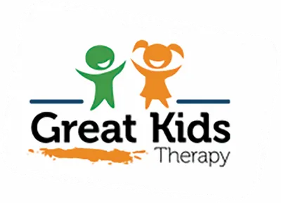 Great Kids Therapy logo with two colorful child figures and brand name