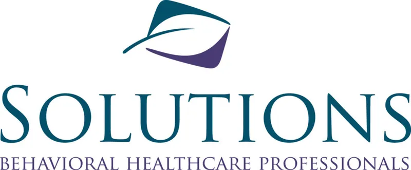 Solutions Behavioral Healthcare Professionals logo with teal and purple leaf icon
