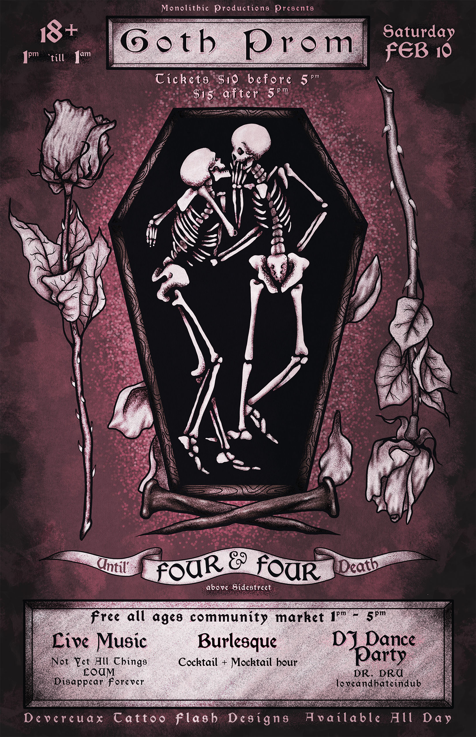 Goth Prom poster designed by Kalohe Designs