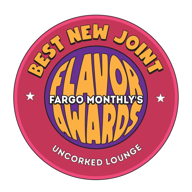 Fargo Monthly's Flavor Awards badge for Best New Joint — Uncorked Lounge