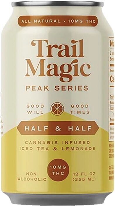 Trail Magic Peak Series Half & Half cannabis-infused iced tea and lemonade can, 10mg THC