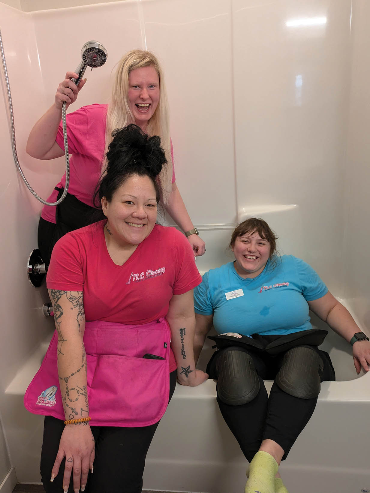TLC Cleaning team members together