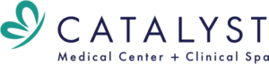 Catalyst Medical Center + Clinical Spa logo with teal leaf graphic