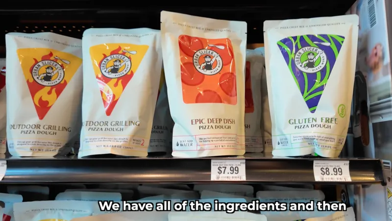 dry pizza dough mix on scheels shelves