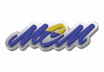 MCM Graphics logo in blue and yellow lettering