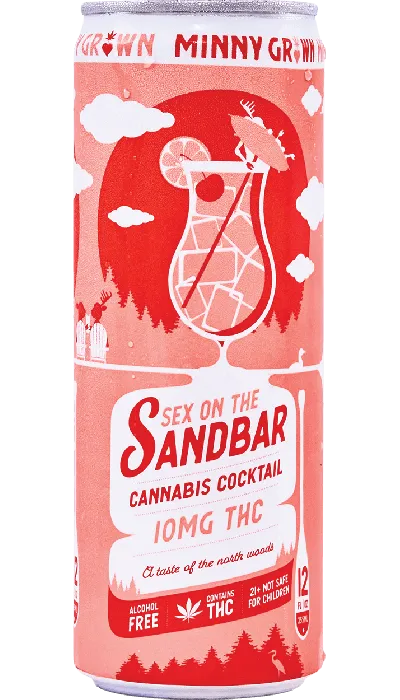 Minny Grown Sex on the Sandbar cannabis cocktail can, 10mg THC, alcohol free
