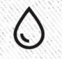 Hand-drawn outline of a water droplet