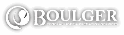 Boulger Funeral Home & Cremation Services logo in gray and white